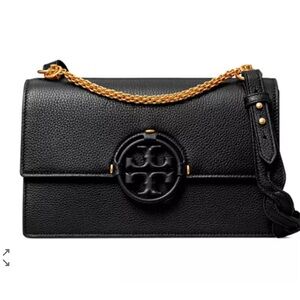 Tory Burch Black Crossbody Bag with Gold Accent